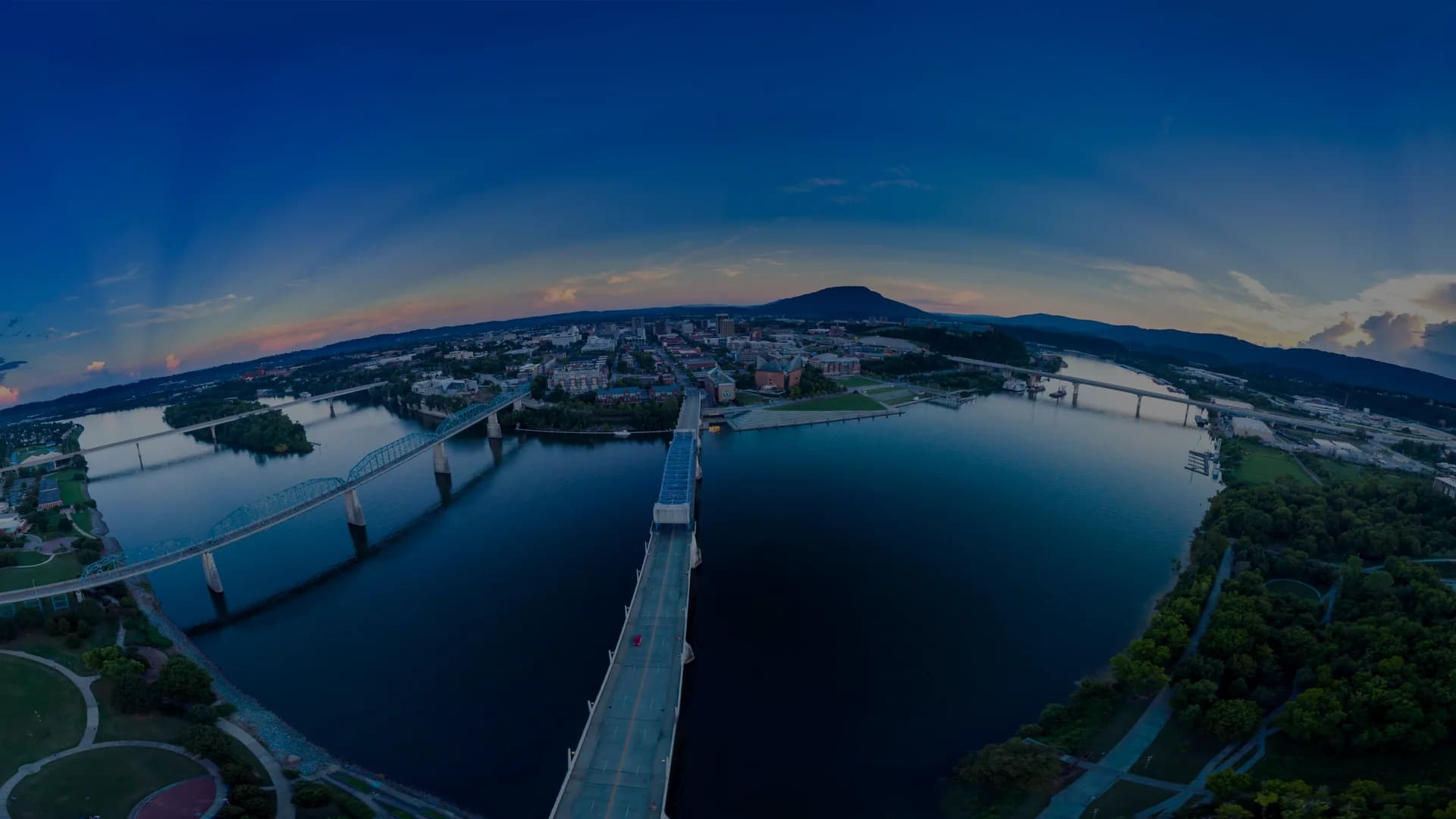 Aerial view of North Bay, Ontario - Steward Seal Coating service area